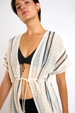 Kimono Ecru LIZAE MAYBOURNE