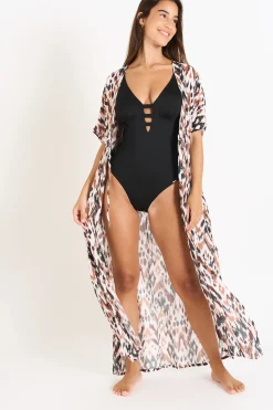 Kimono Marron LIZAE VOILBANGKA