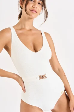 MAILLOT 1 PIECE Blanc MANDINI BREHAT