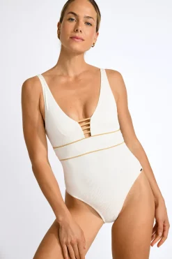 MAILLOT 1 PIECE Blanc SUZELLE BELLEMARE