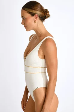 MAILLOT 1 PIECE Blanc SUZELLE BELLEMARE