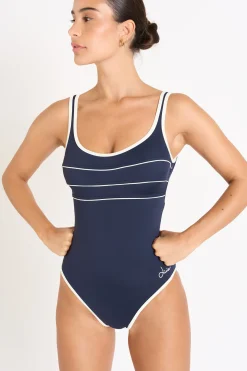 MAILLOT 1 PIECE Bleu ANCOLIE PAVILLON