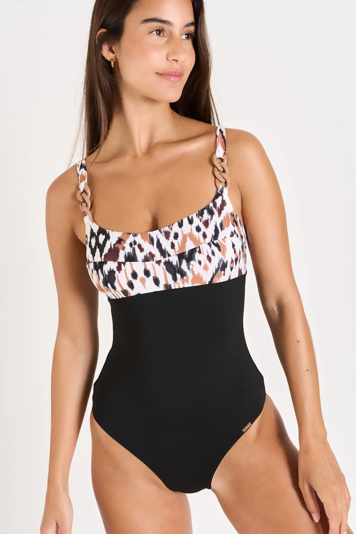MAILLOT 1 PIECE Marron ESCONA BANGKA
