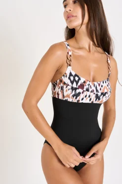 MAILLOT 1 PIECE Marron ESCONA BANGKA