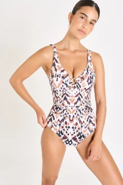 MAILLOT 1 PIECE Marron MARLENE BANGKA