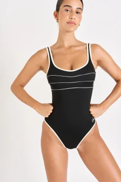 MAILLOT 1 PIECE Noir ANCOLIE LAVANDOU