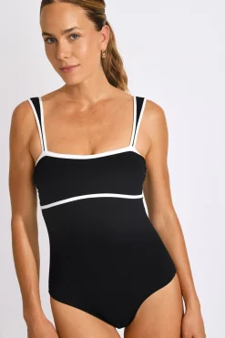 MAILLOT 1 PIECE Noir DELFINA MADRYN