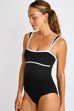 MAILLOT 1 PIECE Noir DELFINA MADRYN