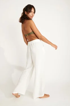 PANTALON BEACHWEAR Ecru ALYA ALAGOA