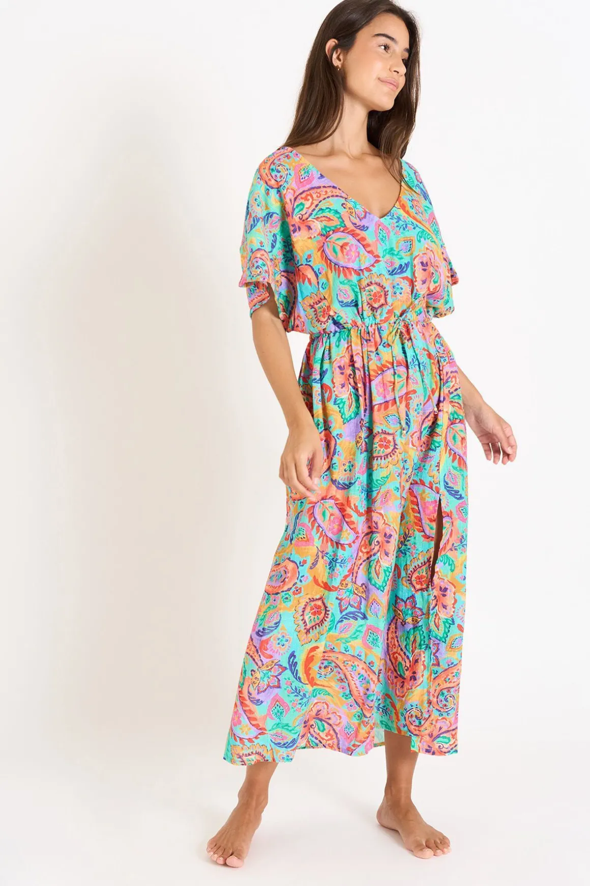 ROBE BEACHWEAR Bleu AKYRA COTPRASLIN