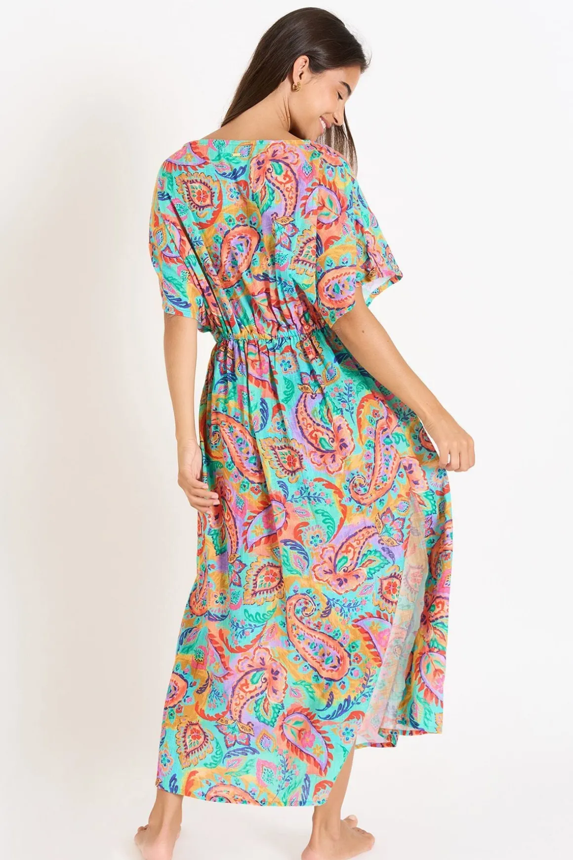 ROBE BEACHWEAR Bleu AKYRA COTPRASLIN