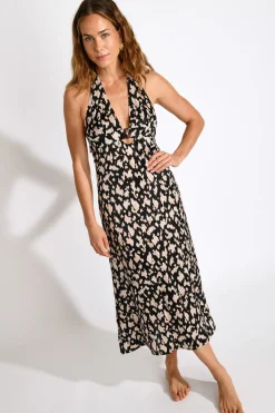 ROBE BEACHWEAR Noir DIANELLA BAVAROSAT