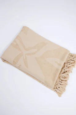 Serviette de plage Beige ILANG BAHEA