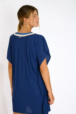 TUNIQUE BEACHWEAR Bleu ANANKE SAMOS