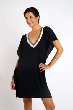 TUNIQUE BEACHWEAR Noir ANANKE SAMOS